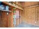 Interior of the shed shows unfinished wood and plumbing fixtures at 5042 8Th St, Zephyrhills, FL 33542