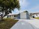 Charming single-story home with stone accents and a well-maintained front yard under a blue sky at 6046 7Th Ave, New Port Richey, FL 34653
