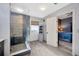 Bright bathroom features decorative tile shower and neutral colors at 1410 Monte Lake Dr, Valrico, FL 33596