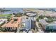 A great aerial view showing the building with its rooftop pool and amenity space at 199 Dali Blvd # 403, St Petersburg, FL 33701