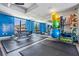 Well-equipped fitness center with a bench, free weights, exercise balls, and mats at 199 Dali Blvd # 403, St Petersburg, FL 33701