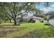 Landscaped backyard with a screened-in pool, offering a serene escape and enjoyable outdoor space at 2222 Longmore Cir, Valrico, FL 33596