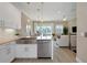 Open concept kitchen view with stainless steel appliances overlooking the dining and living areas at 4139 Rocky Shores Dr, Tampa, FL 33634
