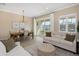 Bright living room with dining area, sofa, and balcony with sliding glass doors at 4139 Rocky Shores Dr, Tampa, FL 33634