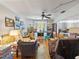Spacious living room with fireplace, built-in shelving, and wood floors at 544 80Th N Ave, St Petersburg, FL 33702