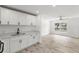 Open kitchen featuring white cabinets, sleek countertops, and modern stainless steel appliances at 6620 Del Prado Ter, New Port Richey, FL 34652