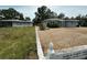 View of the front of a single-story home with a gravel yard and decorative concrete fence at 6710 Hibiscus S Ave, South Pasadena, FL 33707