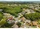 Expansive aerial view of homes in a quiet neighborhood with lush trees and green space around at 8401 Ashford Pl, Trinity, FL 34655