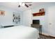 Bedroom featuring a full sized bed, wood floors, and light blue walls at 1722 48Th N Ave, St Petersburg, FL 33714