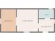 Floor plan featuring bedroom, living room, kitchenette, and bathroom at 1722 48Th N Ave, St Petersburg, FL 33714