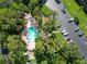 Aerial view of the community pool, offering a relaxing and scenic setting for residents to enjoy at 36750 Us 19 N Hwy # 3104, Palm Harbor, FL 34684