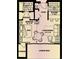 Detailed floor plan showing the layout of the unit's bedroom, bath, kitchen, and living spaces at 36750 Us 19 N Hwy # 3104, Palm Harbor, FL 34684