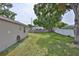 Large backyard featuring healthy green grass, a sturdy fence and mature shade trees at 3915 W Leila Ave, Tampa, FL 33616