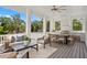 Expansive covered outdoor living space includes an outdoor kitchen and living area, perfect for entertaining at 509 Buckingham E Ave, Oldsmar, FL 34677