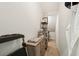 Hallway features a charming storage cabinet with drawers and shelf, perfect for organizing household items and supplies at 513 Harbor Springs Dr, Palm Harbor, FL 34683