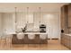Modern kitchen with a large island, seating, contemporary cabinetry, and stainless steel appliances at 5964 Bayview S Cir, St Petersburg, FL 33707