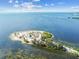 Aerial view of a tropical island with white sand beaches and clear blue water at 600 Banana St, Tarpon Springs, FL 34689