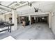 Spacious garage with high ceilings and ample storage space and work area at 616 2Nd St, Indian Rocks Beach, FL 33785