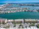 Scenic aerial view of waterfront condos with convenient boat access and stunning waterfront views at 640 Bayway Blvd # 302, Clearwater Beach, FL 33767
