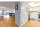 Inviting living space features wood floors, lots of light and an adjacent kitchen and dining area at 640 Bayway Blvd # 302, Clearwater Beach, FL 33767