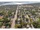 Panoramic aerial view of the neighborhood, showcasing its proximity to the water and surrounding community at 7201 5Th N Ave, St Petersburg, FL 33710