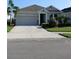 Charming single-story home with a two-car garage, well-maintained landscaping, and a concrete driveway at 8009 Trimbelle Ter, Parrish, FL 34219