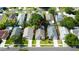 Aerial view of a residential neighborhood, showcasing well-maintained homes and landscaping at 8812 Beeler Dr, Tampa, FL 33626