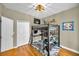 bedroom featuring loft bed with built-in desk and storage, providing functional space at 10035 New Parke Rd, Tampa, FL 33626