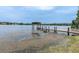 The dock offers a peaceful view of the lake, perfect for enjoying nature and water activities at 13533 Bay Lake Ln, Tampa, FL 33618