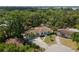 Aerial view of a home with a brown roof, nestled amongst mature trees at 1400 23Rd S Ave, St Petersburg, FL 33705