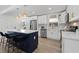 Modern kitchen with a center island, stainless steel appliances, and hardwood floors at 1400 23Rd S Ave, St Petersburg, FL 33705