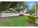 Well-maintained backyard with lush green grass and mature trees at 17711 Hampshire Oak Dr, Tampa, FL 33647