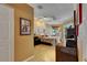 Bedroom featuring ceiling fan, closet and outdoor access to the pool at 17711 Hampshire Oak Dr, Tampa, FL 33647