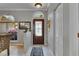 Foyer featuring front door, closet and beautiful architecture at 17711 Hampshire Oak Dr, Tampa, FL 33647