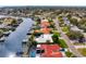Waterfront homes featuring private docks line a canal in this residential neighborhood near a scenic waterway at 1960 Montana Ne Ave, St Petersburg, FL 33703