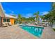 Private backyard oasis with pool, spa, lounge chairs, and access to the canal at 1960 Montana Ne Ave, St Petersburg, FL 33703