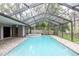 Covered pool with spa at 3428 Valley Ranch Dr, Lutz, FL 33548