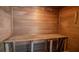 The sauna is lined with wood and has a built-in bench at 3428 Valley Ranch Dr, Lutz, FL 33548