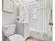 Clean bathroom with subway tile shower, vanity, and modern fixtures at 5015 15Th S Ave, Gulfport, FL 33707