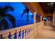 Spacious covered balcony features elegant columns with lovely ocean views at 5810 Mariner St, Tampa, FL 33609