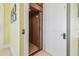 Convenient residential elevator with rich wood paneling providing easy access to all floors at 5810 Mariner St, Tampa, FL 33609