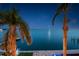 Gorgeous ocean view from the home, accented by palm trees and calm water at 5810 Mariner St, Tampa, FL 33609