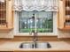 Kitchen sink with view of a screened porch overlooking scenic trees and a lake at 7216 N Mobley Rd, Odessa, FL 33556
