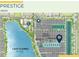 Community map showcases the location near a lake, a sales center, and various models at 7610 Addison Ave, Bradenton, FL 34210