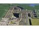 Expansive aerial view of a Primary-planned community with interconnected lakes and green spaces at 7614 Addison Ave, Bradenton, FL 34210