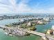 A panoramic aerial view showcases this community with nearby beaches and stunning views at 7922 Sailboat Key S Blvd # 608, South Pasadena, FL 33707
