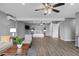 Open living space with hardwood floors and modern decor is filled with natural light at 824 35Th Avenue W Dr, Palmetto, FL 34221