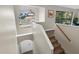 Entryway stairway showcasing a view to the front yard from the bright, naturally-lit foyer at 824 35Th Avenue W Dr, Palmetto, FL 34221
