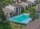 Community pool surrounded by lush greenery offering residents a refreshing retreat at 8636 Tahoe Ct # 11, Tampa, FL 33614