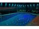 Stunning pool with vibrant blue lighting and a sparkling water design, perfect for nighttime swims at 9114 Dorsey St, Spring Hill, FL 34608